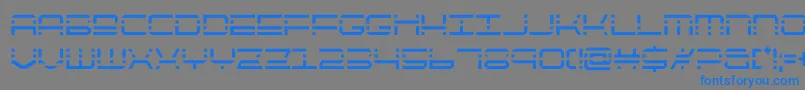 フォントquickquickcond – 灰色の背景に青い文字