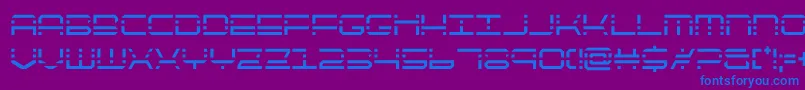 quickquickcond Font – Blue Fonts on Purple Background