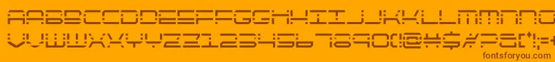 quickquickcond Font – Brown Fonts on Orange Background