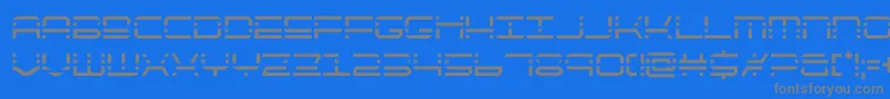 quickquickcond-fontti – harmaat kirjasimet sinisellä taustalla