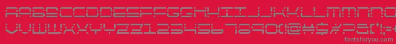 quickquickcond-fontti – harmaat kirjasimet punaisella taustalla