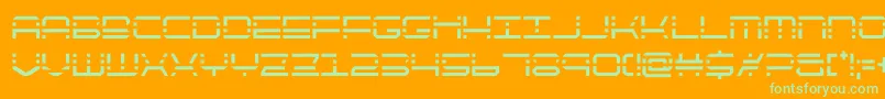 quickquickcond Font – Green Fonts on Orange Background