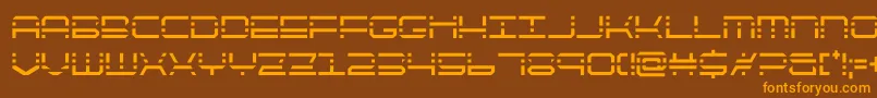quickquickcond Font – Orange Fonts on Brown Background