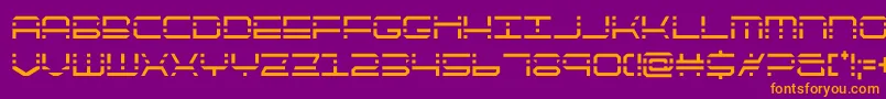 quickquickcond Font – Orange Fonts on Purple Background