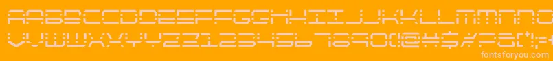 quickquickcond Font – Pink Fonts on Orange Background