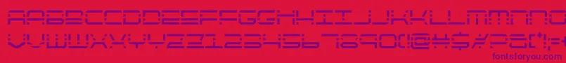 quickquickcond Font – Purple Fonts on Red Background