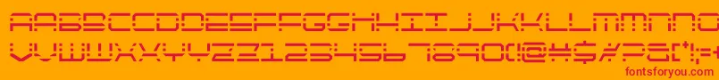 quickquickcond Font – Red Fonts on Orange Background