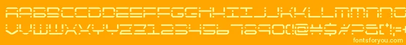 quickquickcond Font – Yellow Fonts on Orange Background