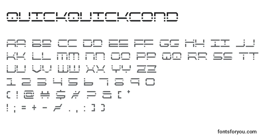 A fonte Quickquickcond (137924) – alfabeto, números, caracteres especiais