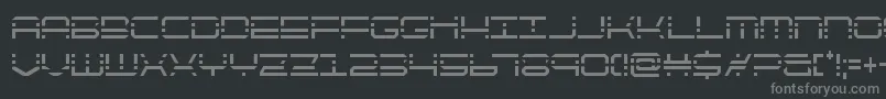 Fonte quickquickcond – fontes cinzas em um fundo preto