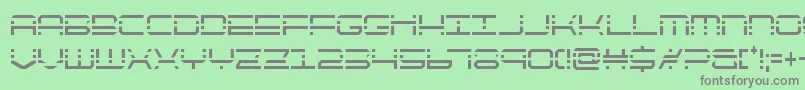 フォントquickquickcond – 緑の背景に灰色の文字