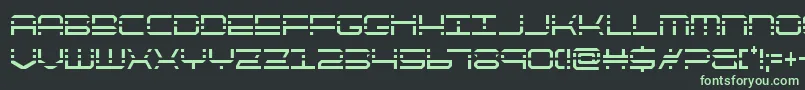 フォントquickquickcond – 黒い背景に緑の文字