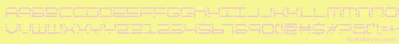 quickquickcond Font – Pink Fonts on Yellow Background