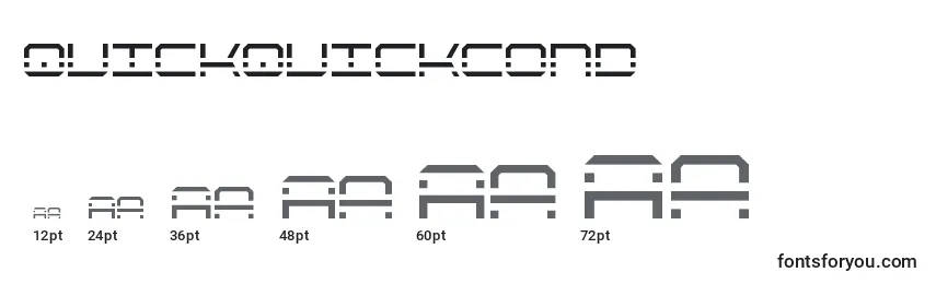 Размеры шрифта Quickquickcond (137924)
