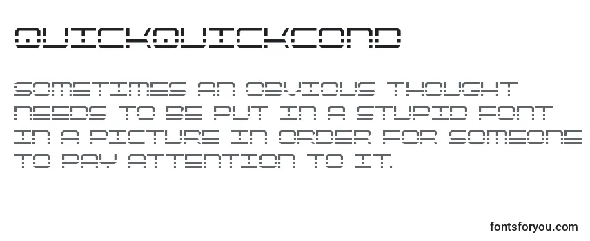 Quickquickcond (137924) Font