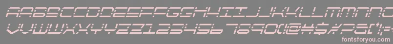 フォントquickquickcondital – 灰色の背景にピンクのフォント