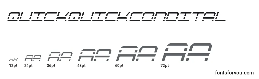 Quickquickcondital Font Sizes