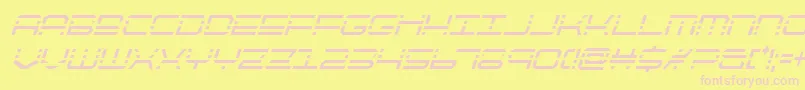 quickquickcondital Font – Pink Fonts on Yellow Background