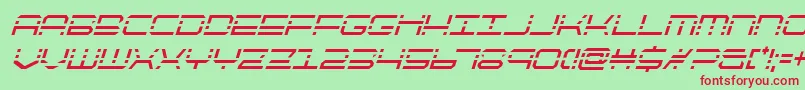 quickquickcondital Font – Red Fonts on Green Background