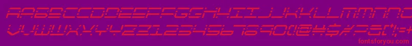 quickquickcondital Font – Red Fonts on Purple Background