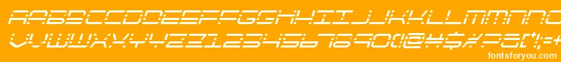 quickquickcondital Font – White Fonts on Orange Background