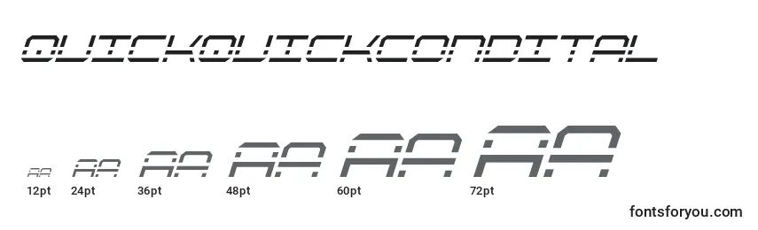 Quickquickcondital (137926) Font Sizes