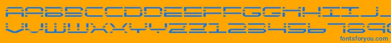 quickquickexpand Font – Blue Fonts on Orange Background