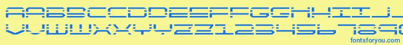 quickquickexpand Font – Blue Fonts on Yellow Background