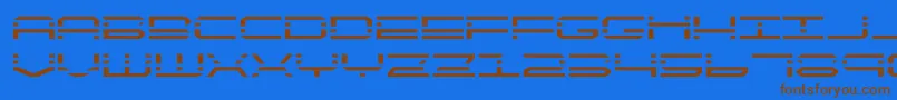 quickquickexpand Font – Brown Fonts on Blue Background