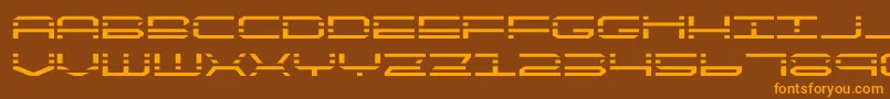 quickquickexpand Font – Orange Fonts on Brown Background
