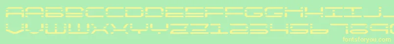 quickquickexpand Font – Yellow Fonts on Green Background