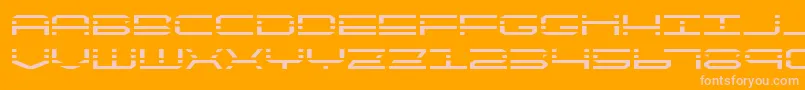quickquickexpand Font – Pink Fonts on Orange Background