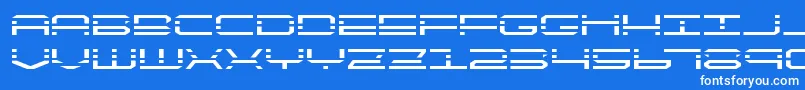quickquickexpand Font – White Fonts on Blue Background