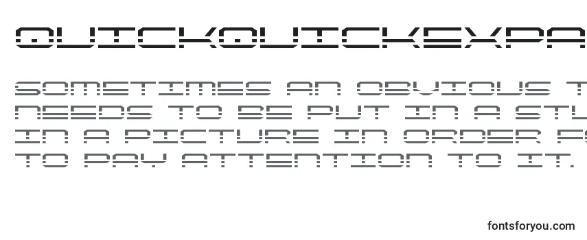 Обзор шрифта Quickquickexpand (137928)