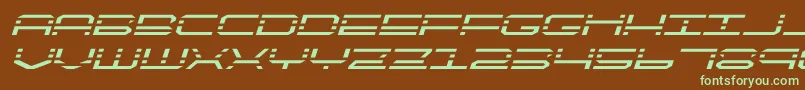 quickquickexpandital Font – Green Fonts on Brown Background