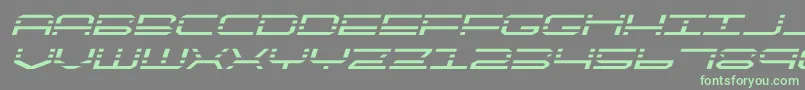 quickquickexpandital Font – Green Fonts on Gray Background