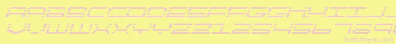 quickquickexpandital Font – Pink Fonts on Yellow Background