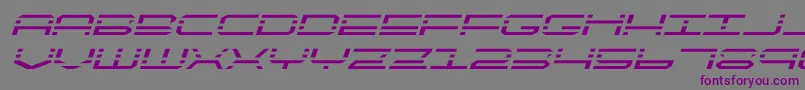 quickquickexpandital Font – Purple Fonts on Gray Background