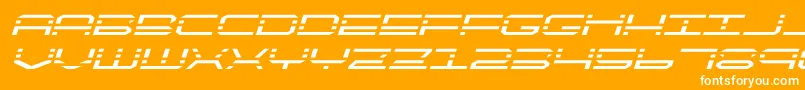 quickquickexpandital Font – White Fonts on Orange Background