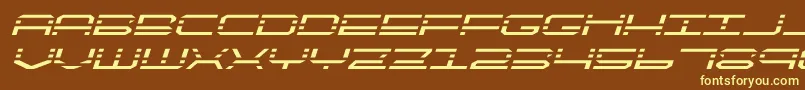 quickquickexpandital Font – Yellow Fonts on Brown Background