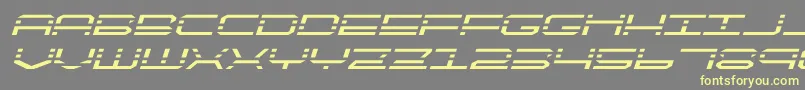 quickquickexpandital Font – Yellow Fonts on Gray Background