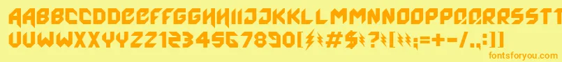 Agero Font – Orange Fonts on Yellow Background