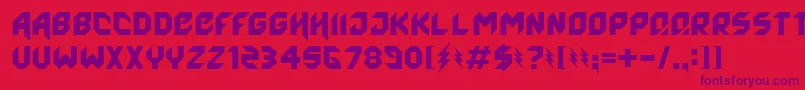 Agero Font – Purple Fonts on Red Background