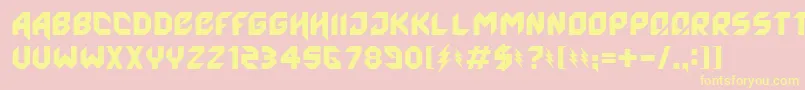 Agero Font – Yellow Fonts on Pink Background