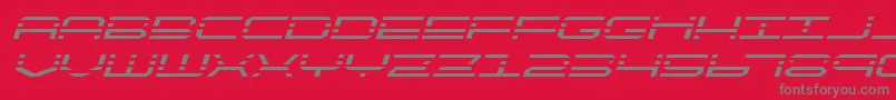 フォントquickquickexpandital – 赤い背景に灰色の文字