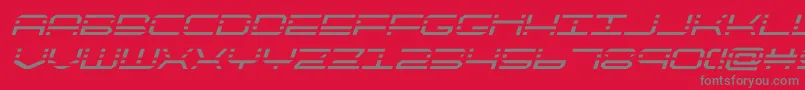 quickquickital Font – Gray Fonts on Red Background