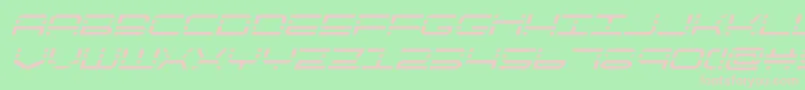 Fonte quickquickital – fontes rosa em um fundo verde