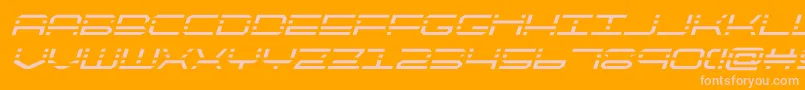 quickquickital-Schriftart – Rosa Schriften auf orangefarbenem Hintergrund