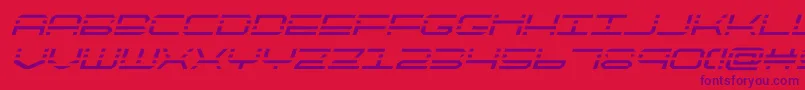 quickquickital Font – Purple Fonts on Red Background