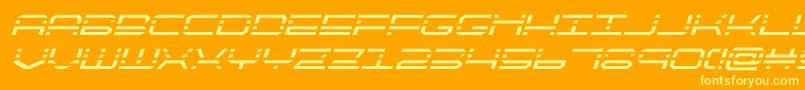 quickquickital Font – Yellow Fonts on Orange Background